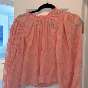 Ulla Johnson Sandrine Blouse in Bubblegum 6/8